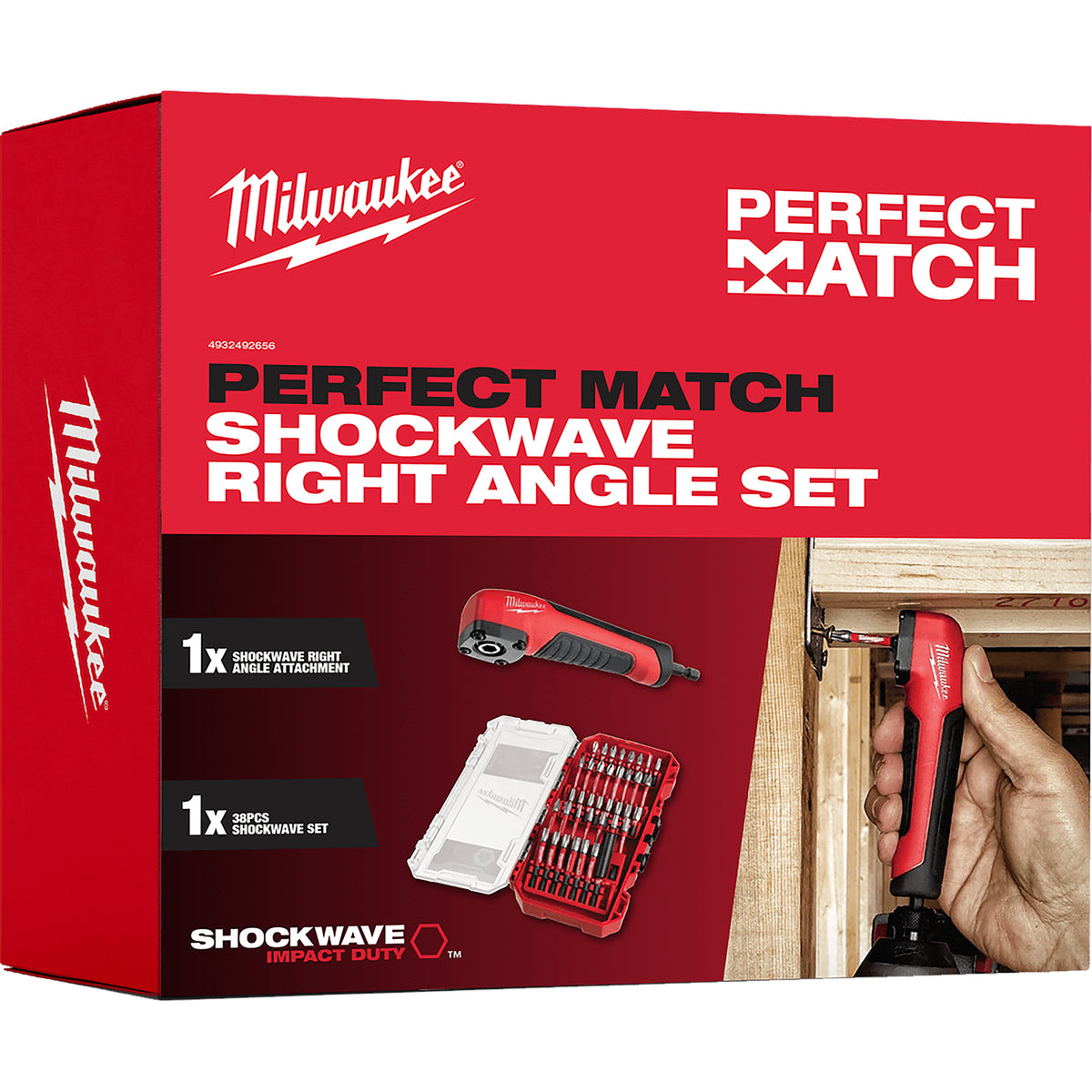 Milwaukee Shockwave Impact Bit Set with Right Angle Attachment 49 Pieces 4932492656