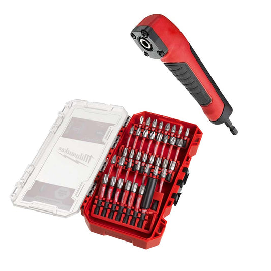 Milwaukee Shockwave Impact Bit Set with Right Angle Attachment 49 Pieces 4932492656