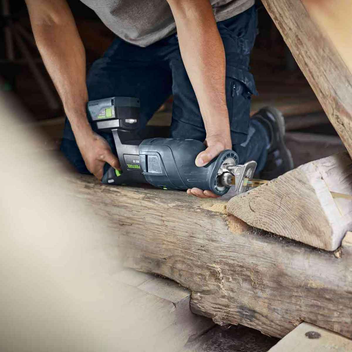 Festool RSC 18 EB-Basic 18V Brushless Reciprocating Saw - 576947 With 2 x 5.0Ah Bluetooth Batteries & Rapid Charger