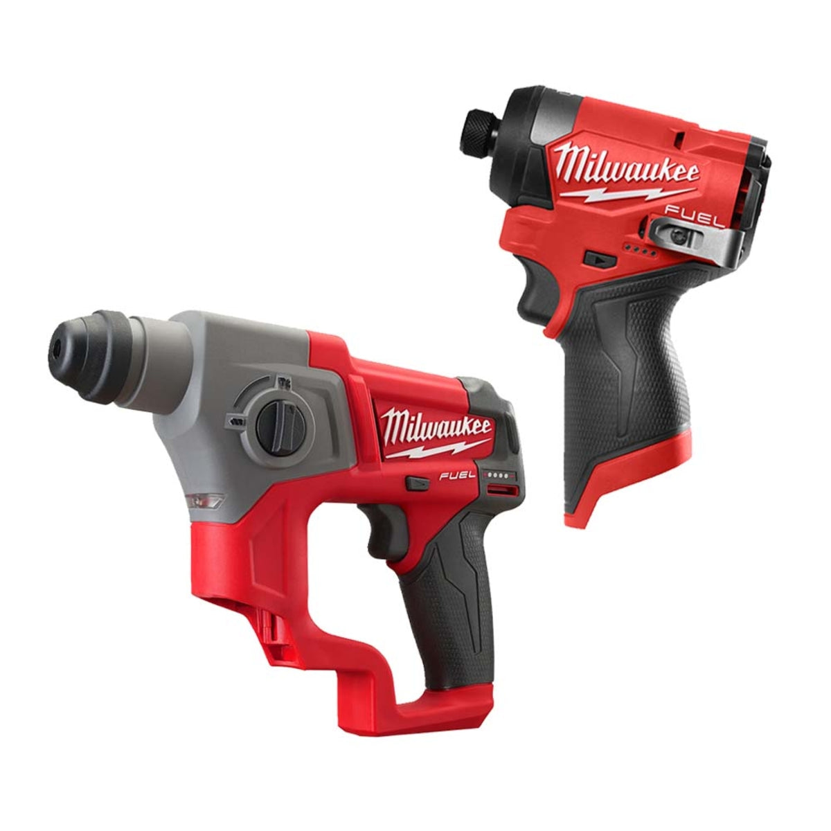 Milwaukee M12FPP2M2-5253X 12V Fuel Brushless SDS+ Drill & Impact Driver with 3 x Batteries Charger & Box 4933492639