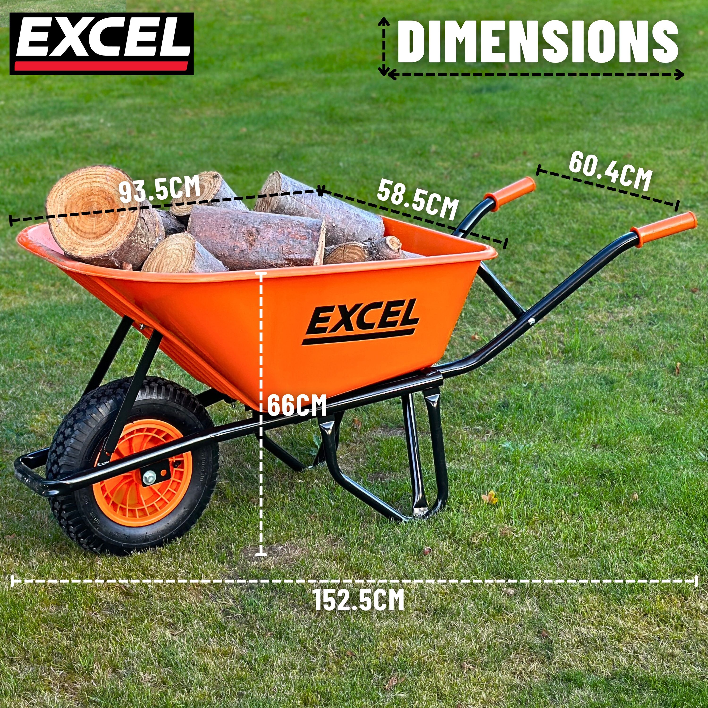 Excel 160L Portable Cement Mixer 240V/650W with 100L Wheelbarrow