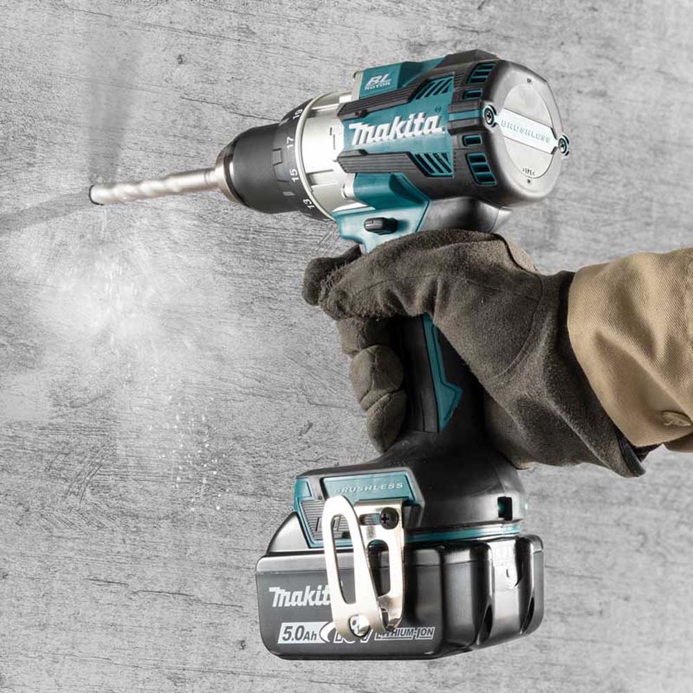 Makita 18V Brushless Impact Driver & Combi Drill with 2 x 5.0Ah Battery & Charger T4TKIT-17182