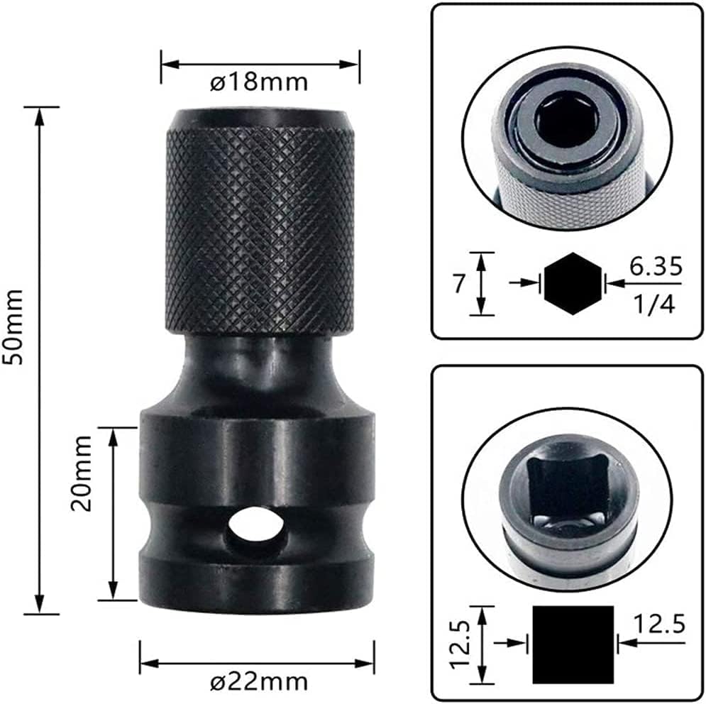 Excel 30mm Quick Release Impact Socket Hex Shank Adapter