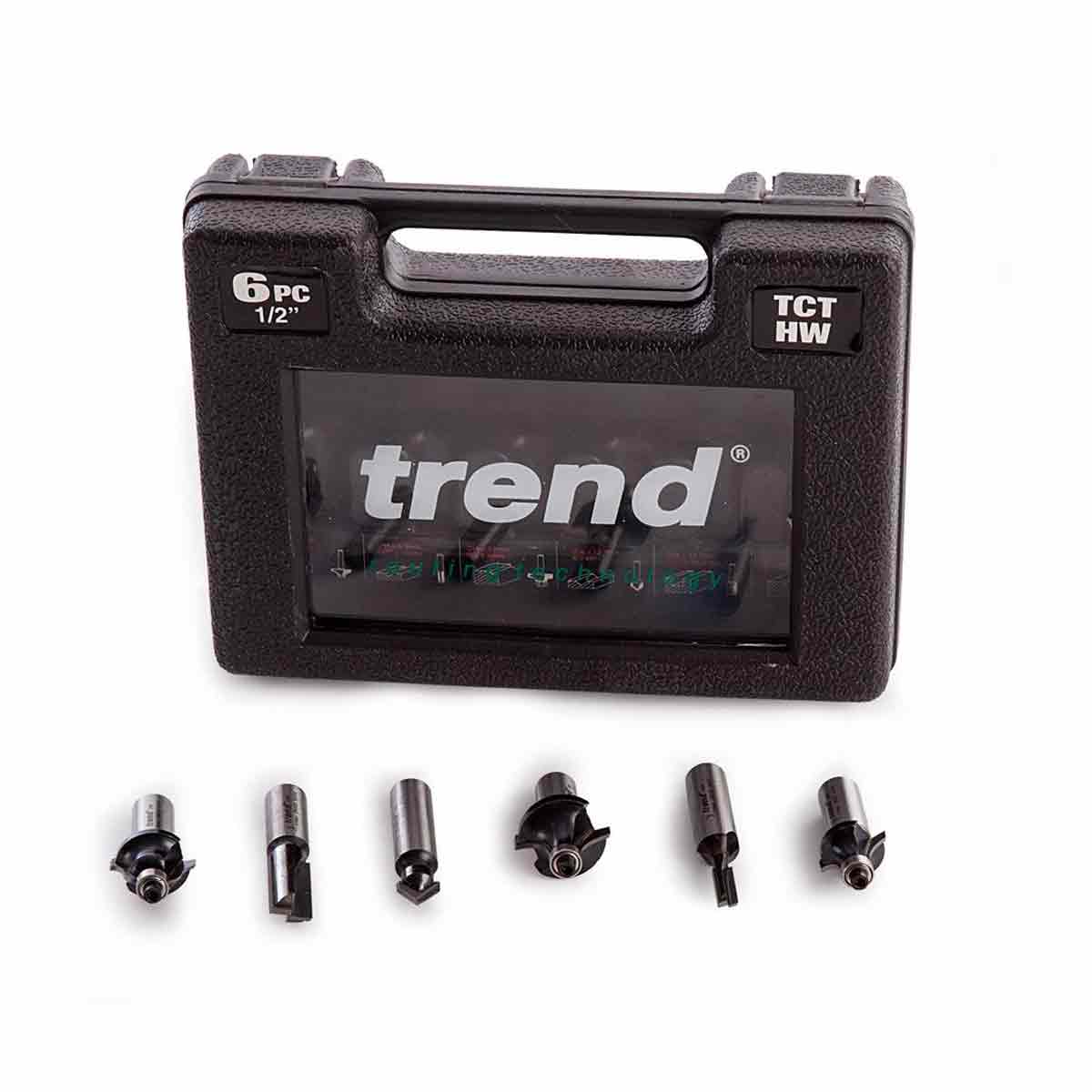 Trend 1/2in Router Cutter Set 6 Piece SET/SS11X1/2TC