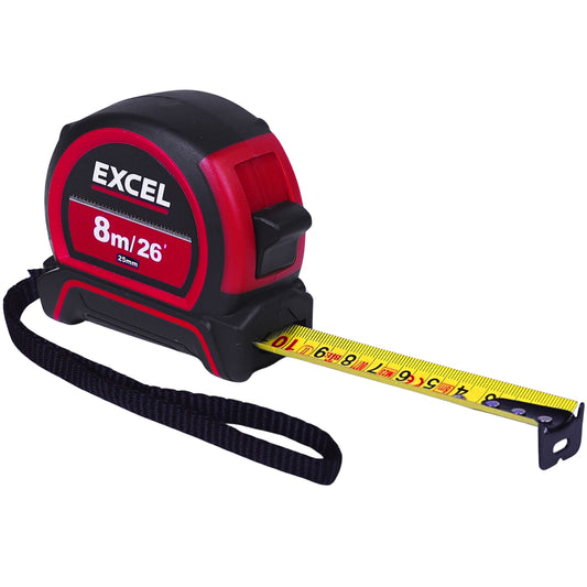 Excel PVC Tape Measure 8m/26ft