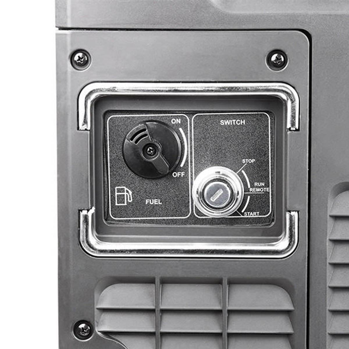 Hyundai HY4500SEI Portable Petrol Inverter Generator, Remote Keyfob & Electric Start, Wheel Kit 4000W/230V