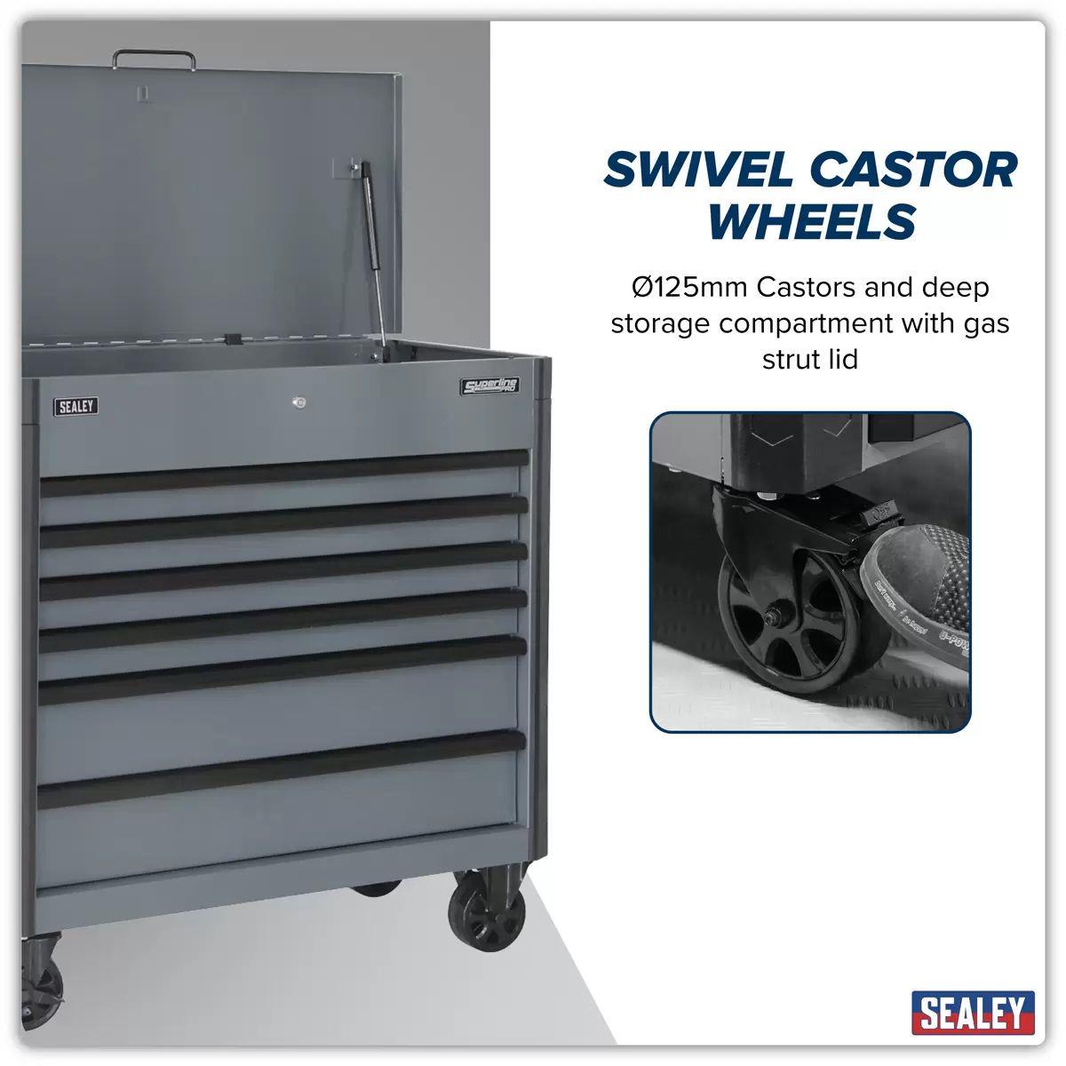Sealey AP366G Tool Trolley 6 Drawer Grey