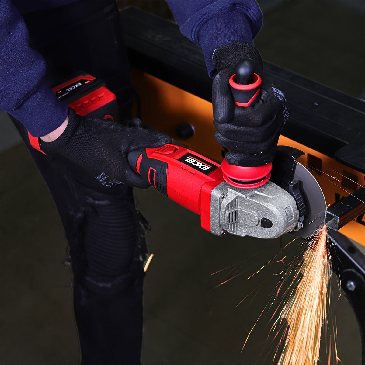 Excel 18V Cordless 115mm Angle Grinder (Battery & Charger Not Included)
