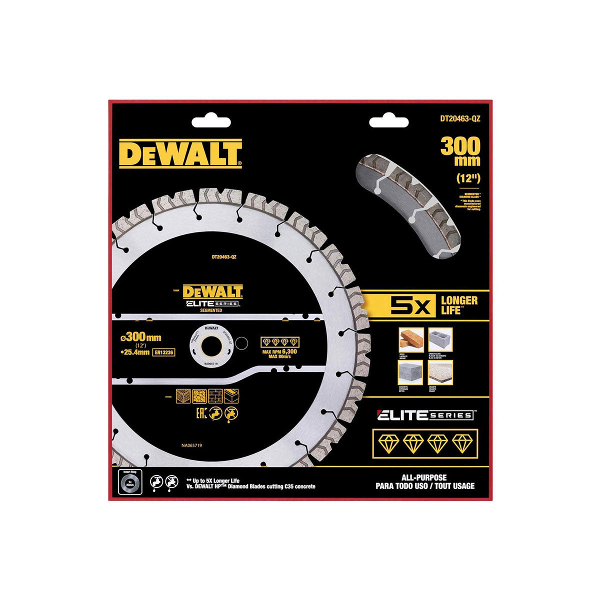 Dewalt 300mm Elite Series All Purpose Diamond Wheel Blade DT20463-QZ
