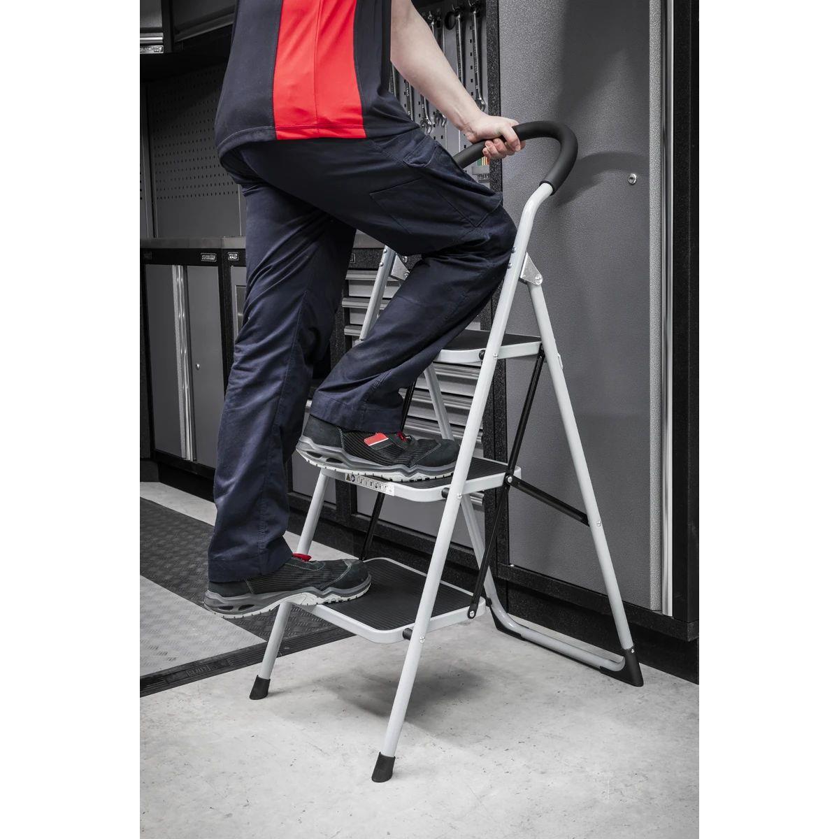 Sealey ASL23 3-Tread Step Stool 150kg Capacity EN 14183