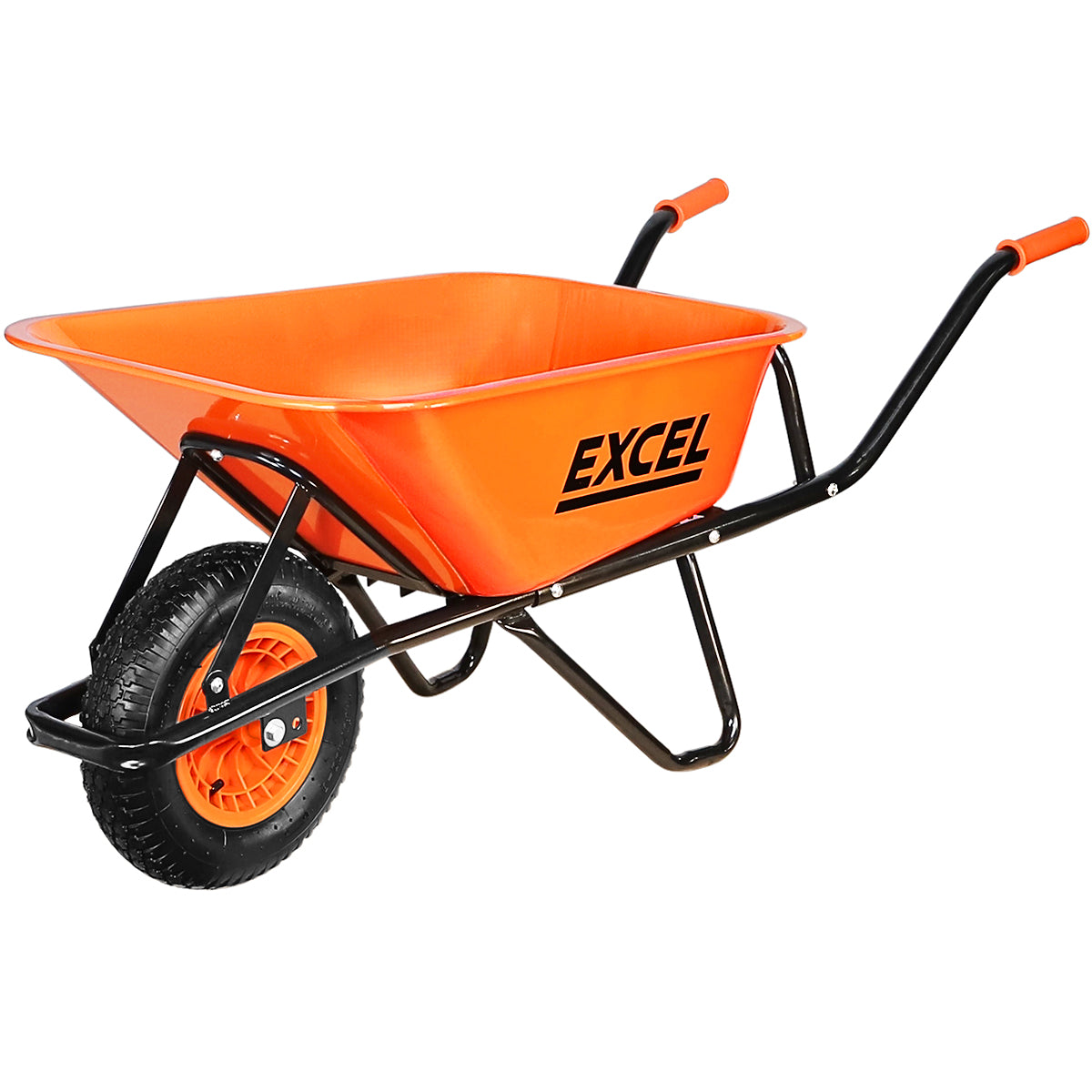 Excel Heavy Duty 70L Wheelbarrow with Galvanized Steel Tray