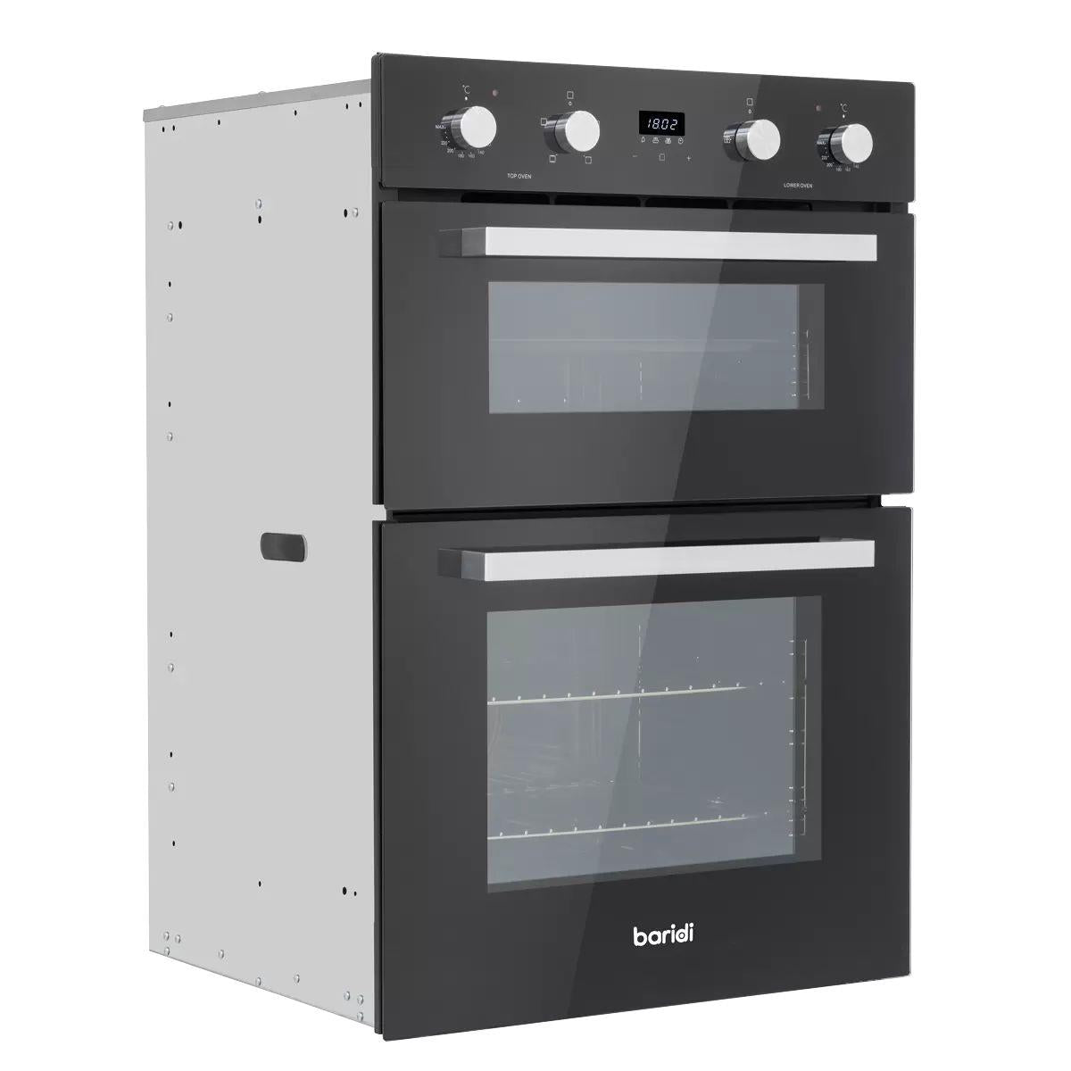 Sealey DH279 Baridi 90cm Built-In Double Oven, 88L Capacity, Energy Rating A Black 240V