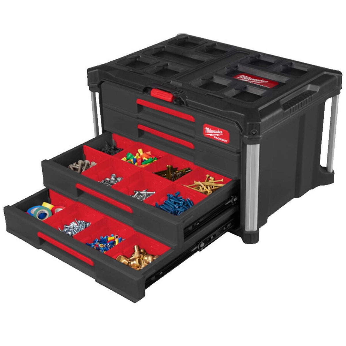 Milwaukee Packout 3 Drawer Tool Box with 4 Drawer Tool Box