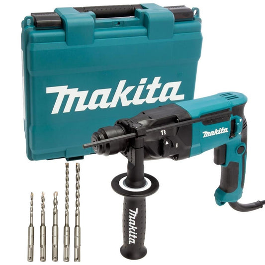 Makita HR1840/2 SDS+ 2-Mode Rotary Hammer Drill With Carry Case 240V & Bit Set of 5 Piece