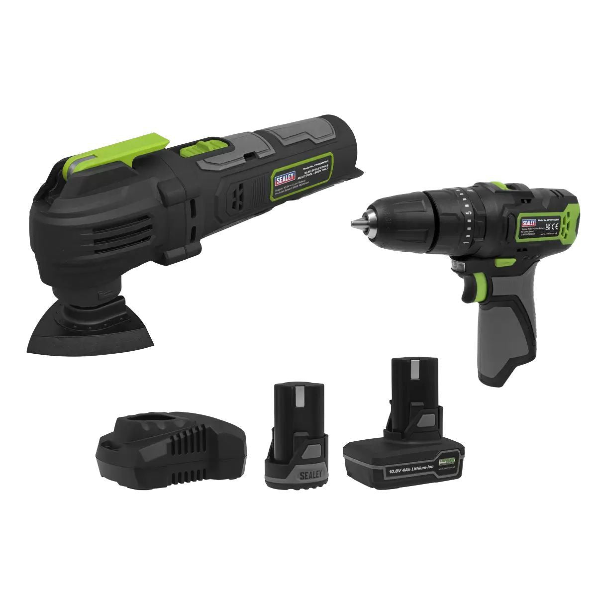 Sealey CP108VCOMBO5 2 x 10.8V Combi Drill & Multi-Tool Kit
