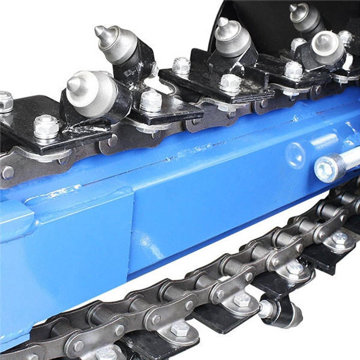 Hyundai HYTR70 450mm Depth Petrol Trencher & Recoil Start 210cc Engine, Adjustable Soft Grip