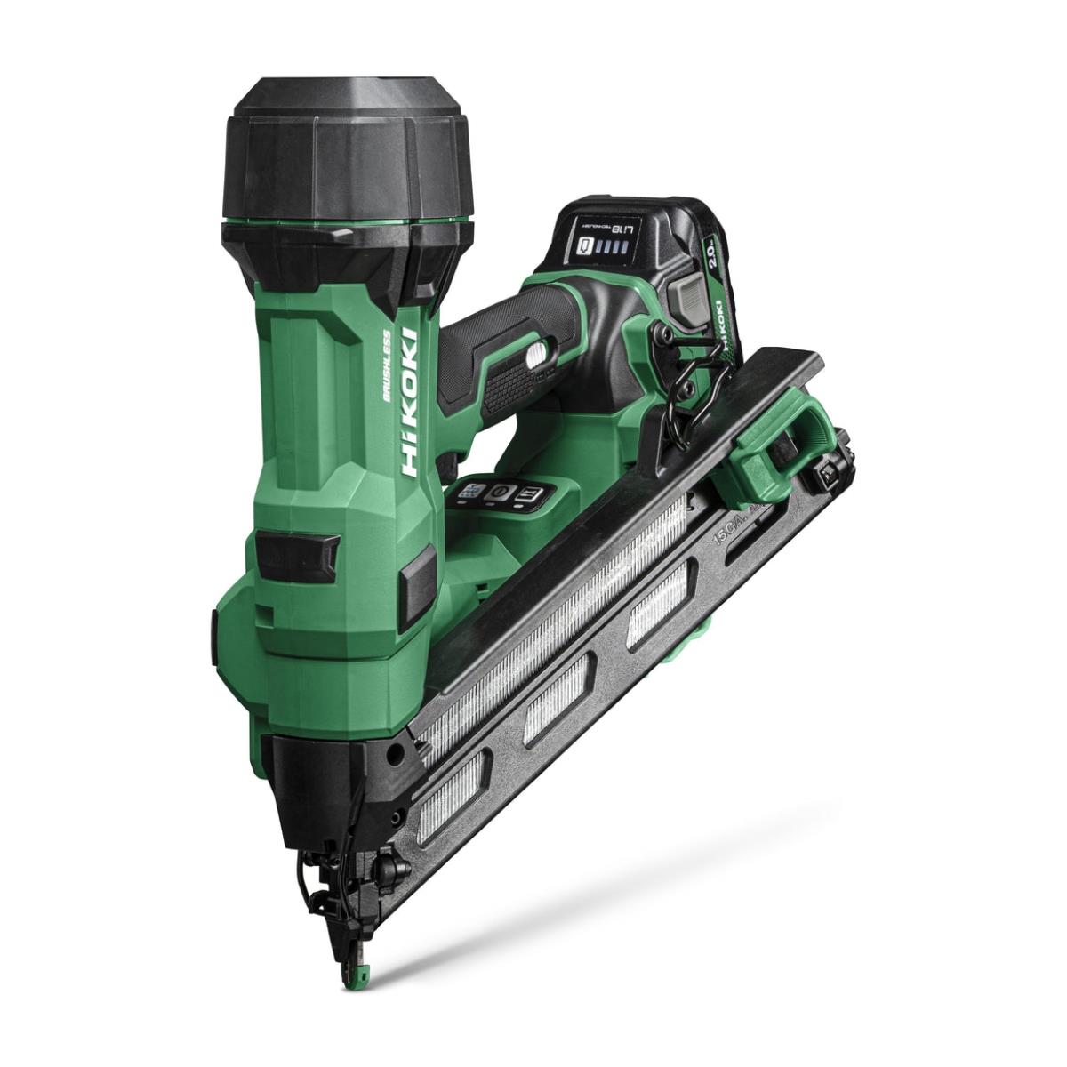 HiKOKI NT1865DAAW9Z 18V 15G Angled Finishing Nailer With 1 x 5.0Ah Battery Charger & Case