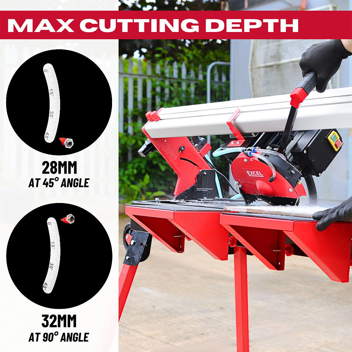 Excel 920mm Wet Tile Cutter Bridge Saw 230V/800W