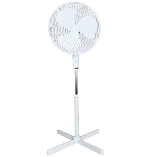 Excel 16" Height Adjustable Pedestal Fan Cross Base with 3 Speed White