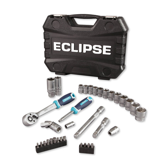 Eclipse 1/4" & 3/8" Square Drive Socket Set Of 34 Piece ESS34PS