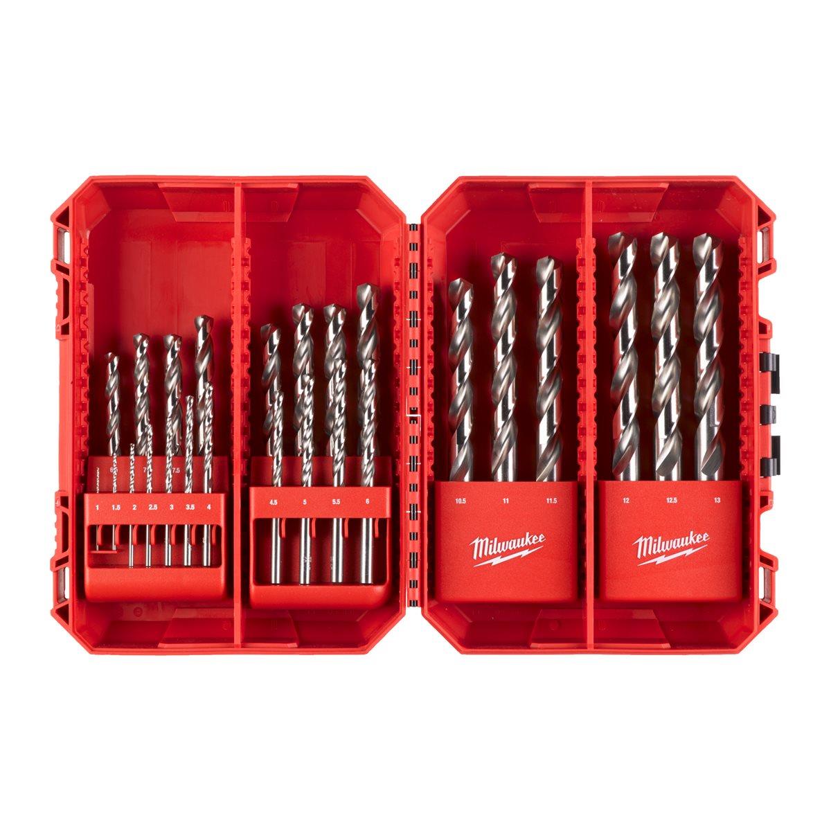 Milwaukee 25 Pieces Thunderweb HSS Ground Metal Drill Bit Set 4932499767