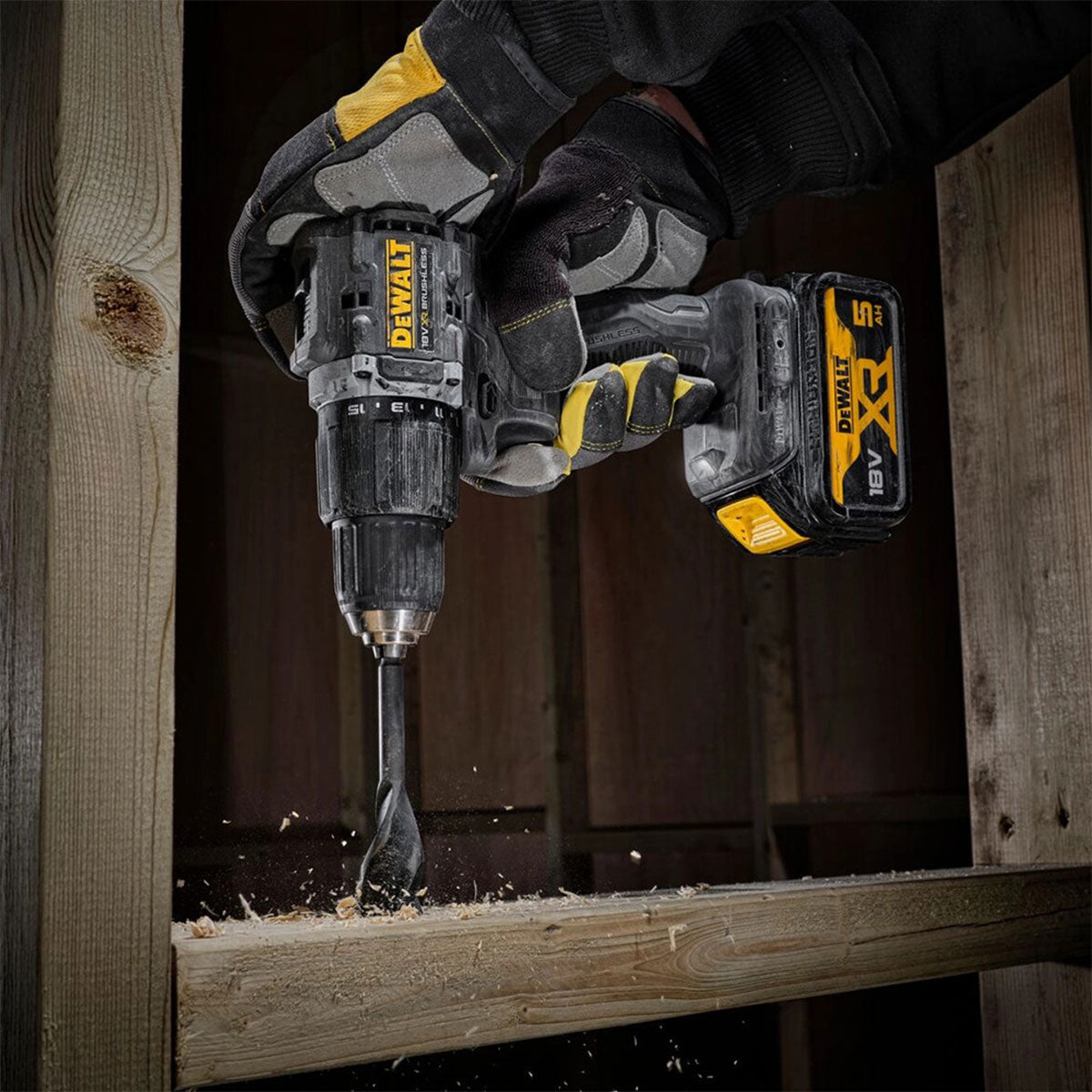 Dewalt DCD100P2T-GB 18V XR Brushless Combi Drill with 2 x 5.0Ah Batteries, Charger, TSTAK Case & Bit Set 25 Piece