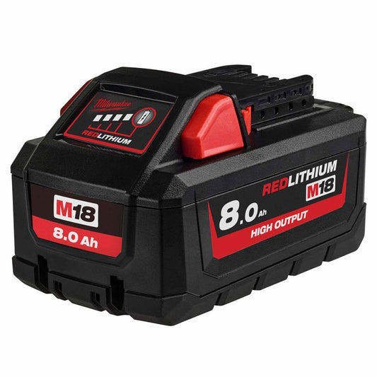 Milwaukee M18 HB8 18V 8.0AH Red Lithium-Ion High Output Battery 4932471070