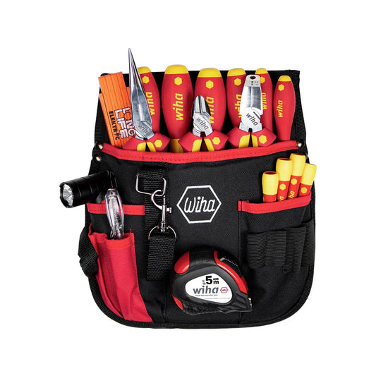 Wiha Electrician Tool Set Of 18 Piece With Belt Pouch WHA-44574