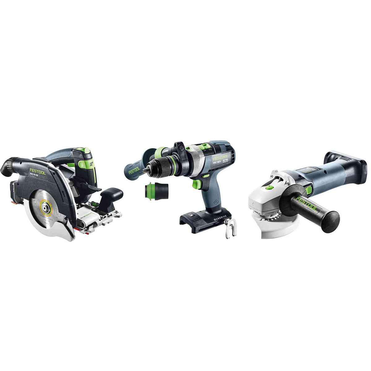 Festool 18V 3 Piece Brushless Power Tool Kit With 2 x 5.0Ah Battery, Rapid Charger 578029