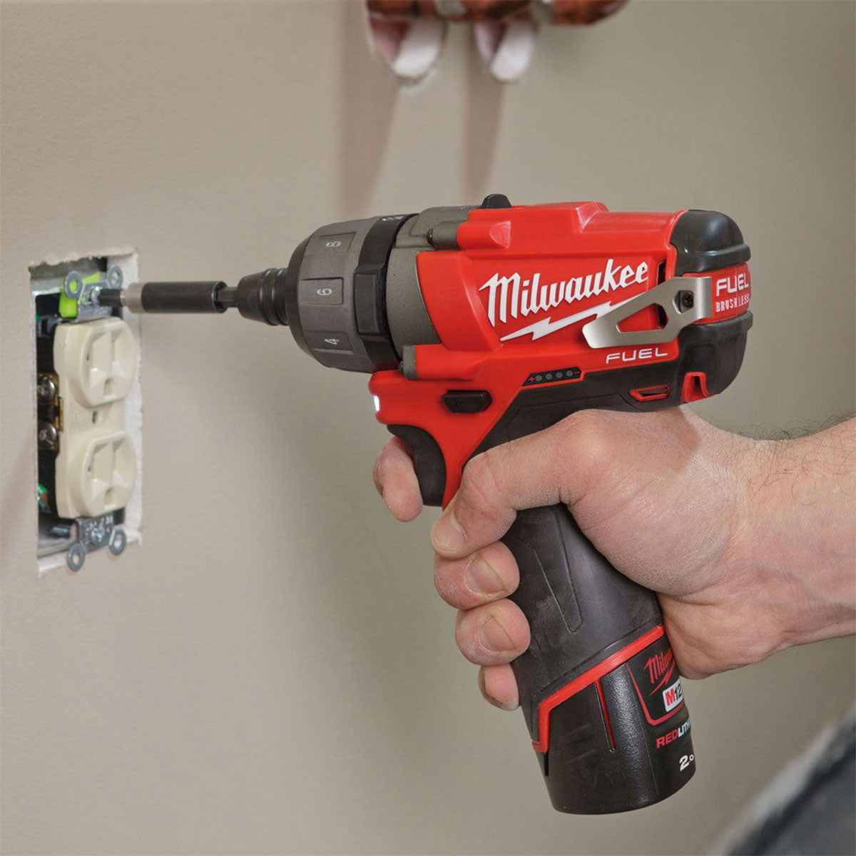 Milwaukee M12CD-202C 12V FUEL Brushless Sub Compact Driver With 2 x 2.0Ah Batteries Charger & Case 4933440568