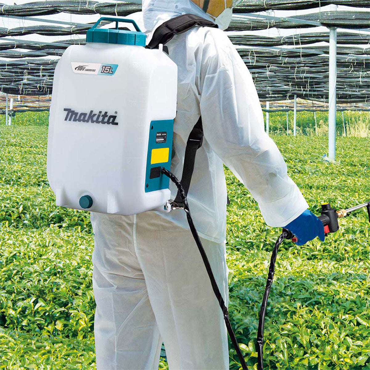 Makita DUS158Z 18V LXT 15L Backpack Garden Sprayer With 1 x 5.0Ah Battery & Charger