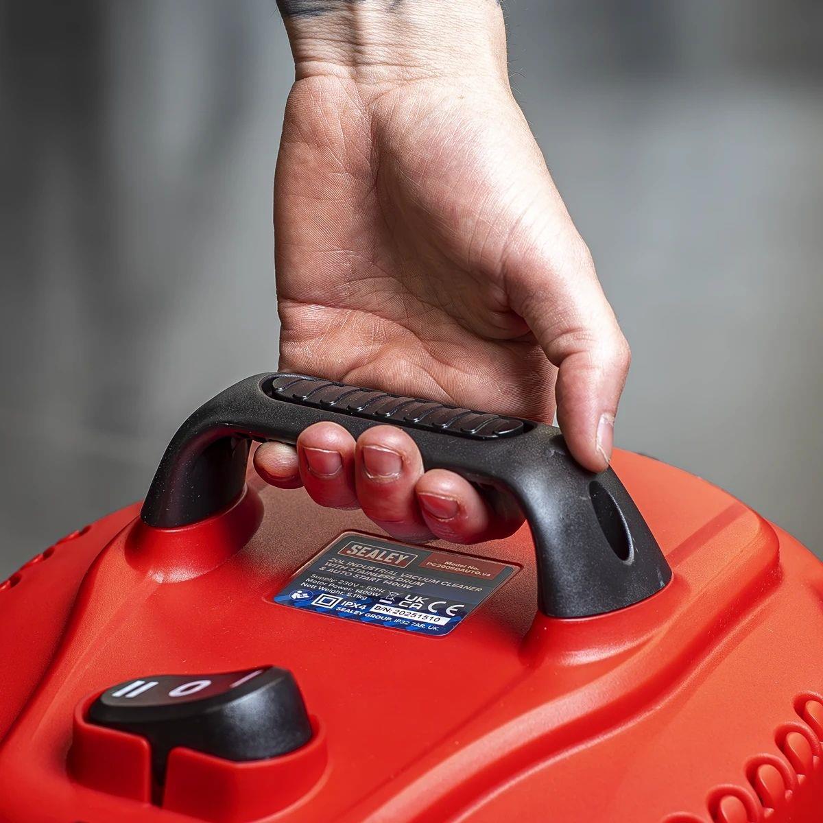 Sealey PC200SDAUTO Vacuum Cleaner Industrial 20ltr 1400w/230v