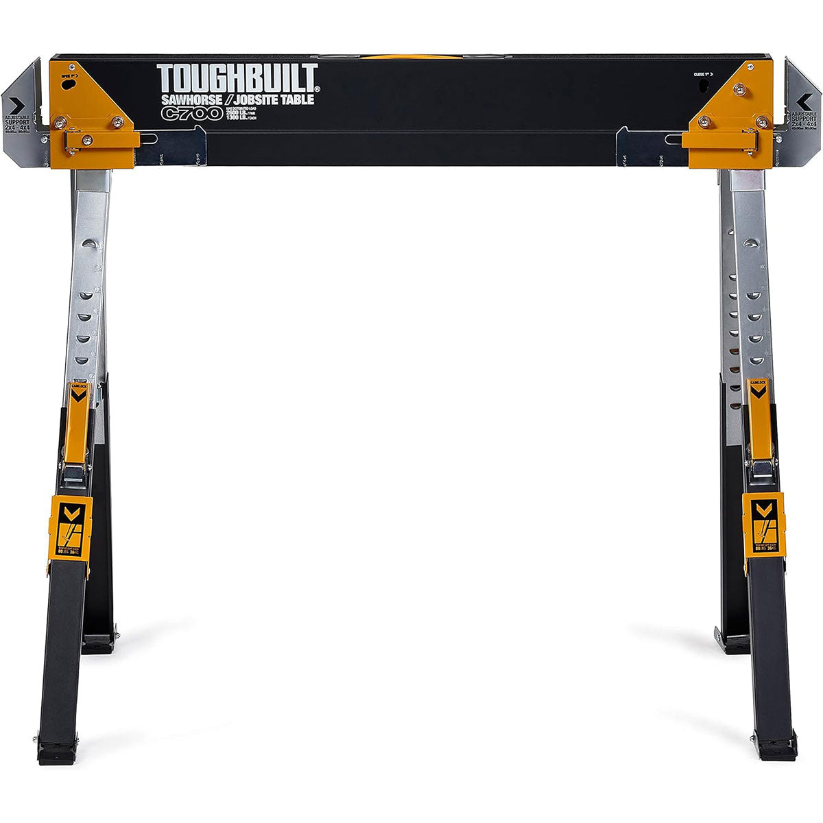 Toughbuilt Saw Horse/Adjustable Jobsite Trestle Table Twin Pack TB-C700-2