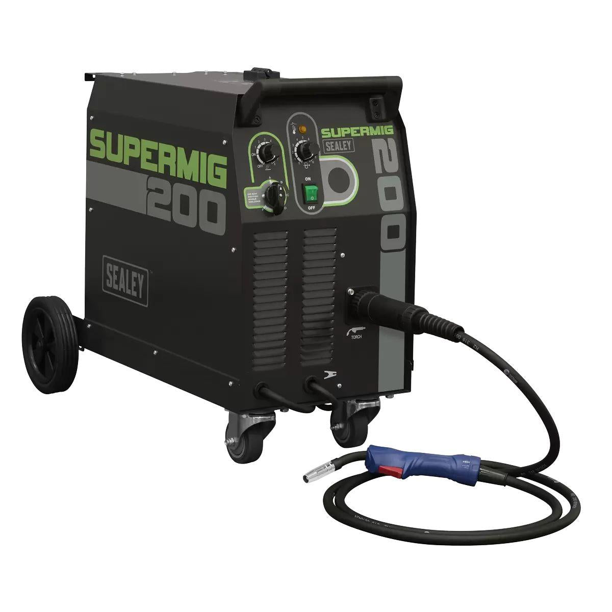 Sealey SUPERMIG200 200A Professional MIG Welder with Binzel Euro Torch 230V
