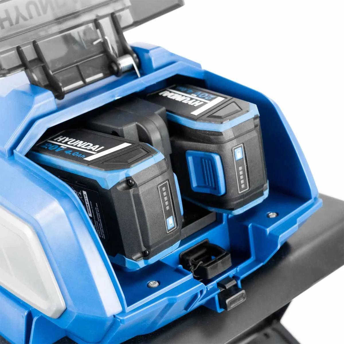 Hyundai HY40CT36 2 x 20V Brushless Cordless Tiller 36cm with 2 x 4.0Ah Batteries and Charger