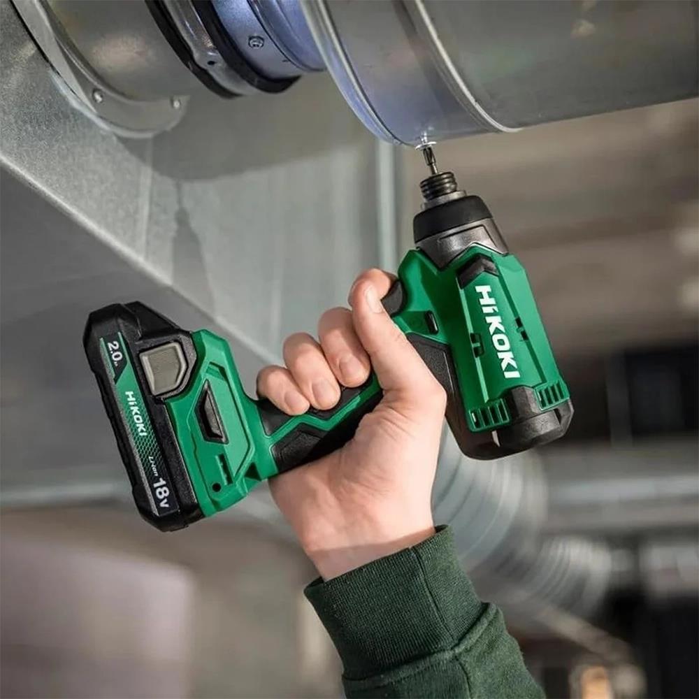 HiKOKI KC18DFXJAZ 18V Combi Drill & Impact Driver Twin Pack with 2 x 2.0Ah Batteries, Charger & Case