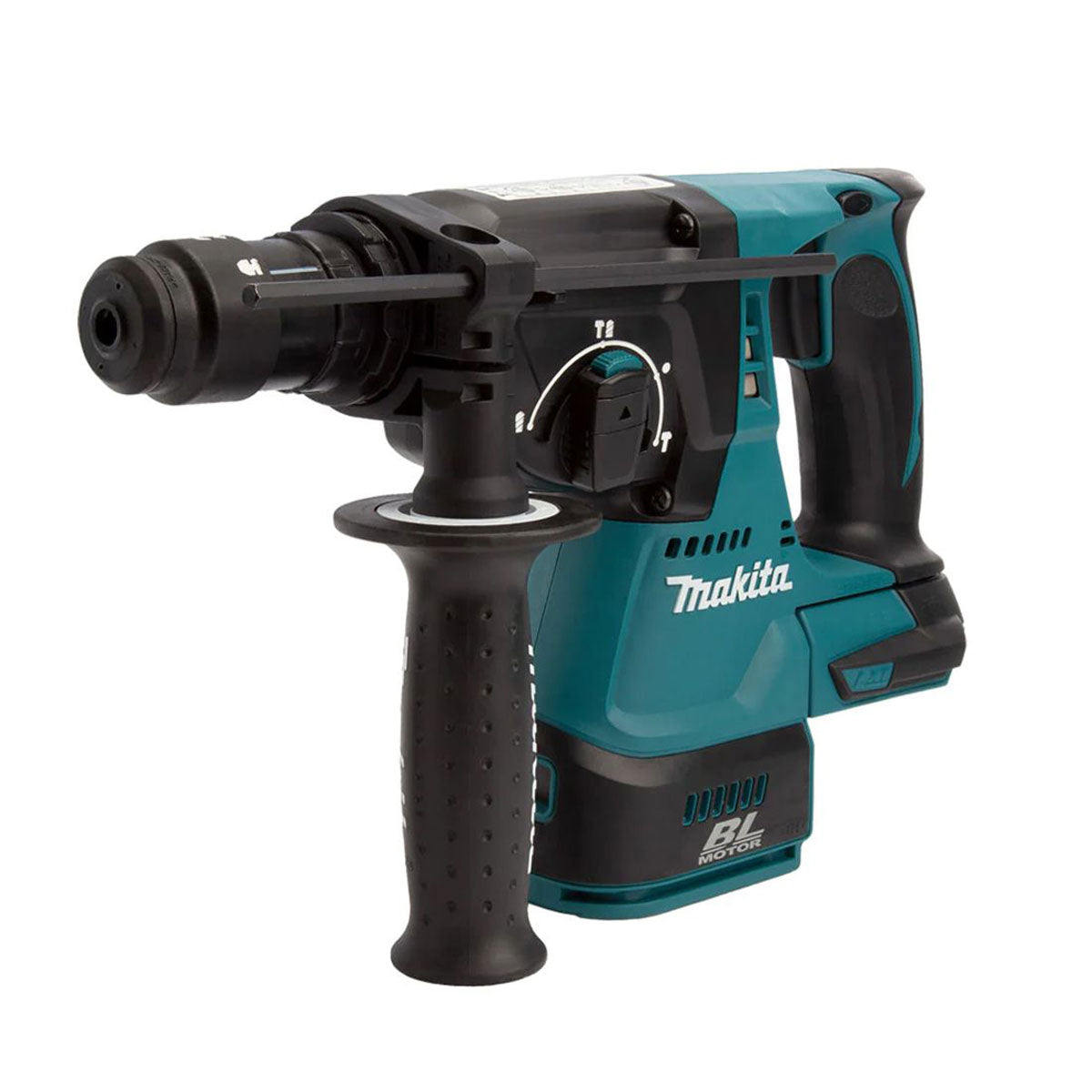 Makita DHR243RTJ 18V Brushless SDS+ Rotary Hammer Drill With 2 x 5.0Ah Battery, Charger & 3 Piece Chisel