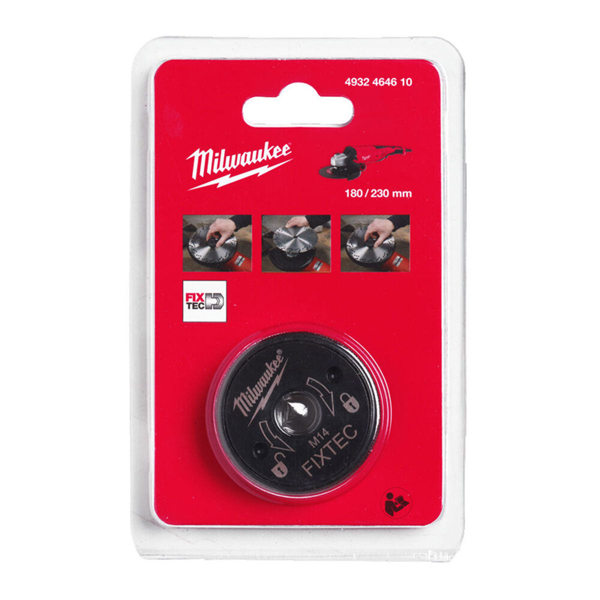 Milwaukee XL Fixtec Nut for 180mm and 230mm Grinders M14 Thread 4932464610