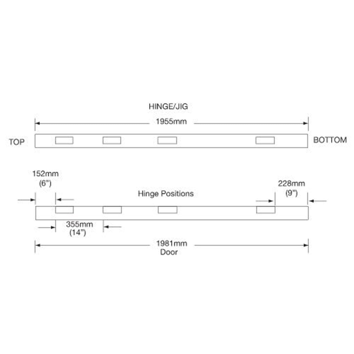 Trend Hinge Recessing Jig Single Piece HINGE/JIG