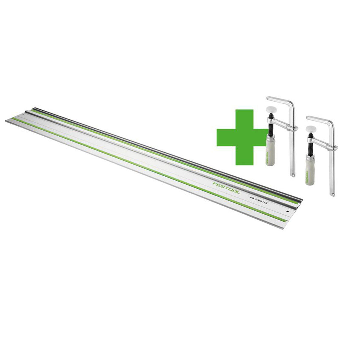 Festool FS 1400/2 Lt Edt FSZ 1400mm Guide Rail With Fastening Clamps - 578422