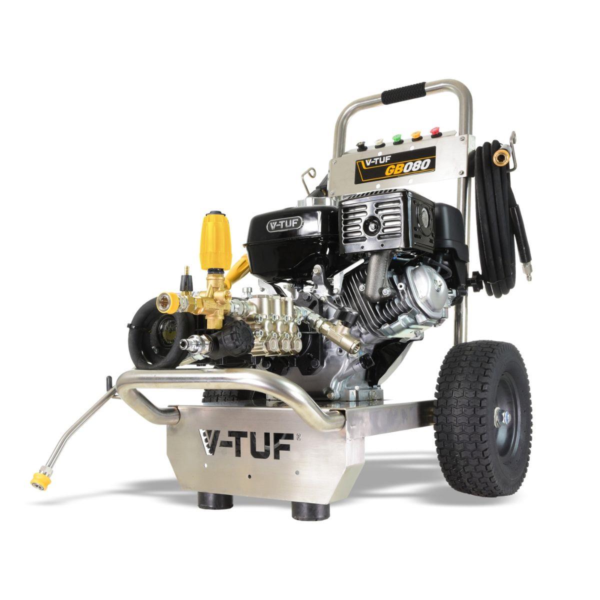 V-TUF GB080 Industrial 9HP Gearbox Driven Honda Petrol Pressure Washer 2900psi, 200Bar & 15L/min