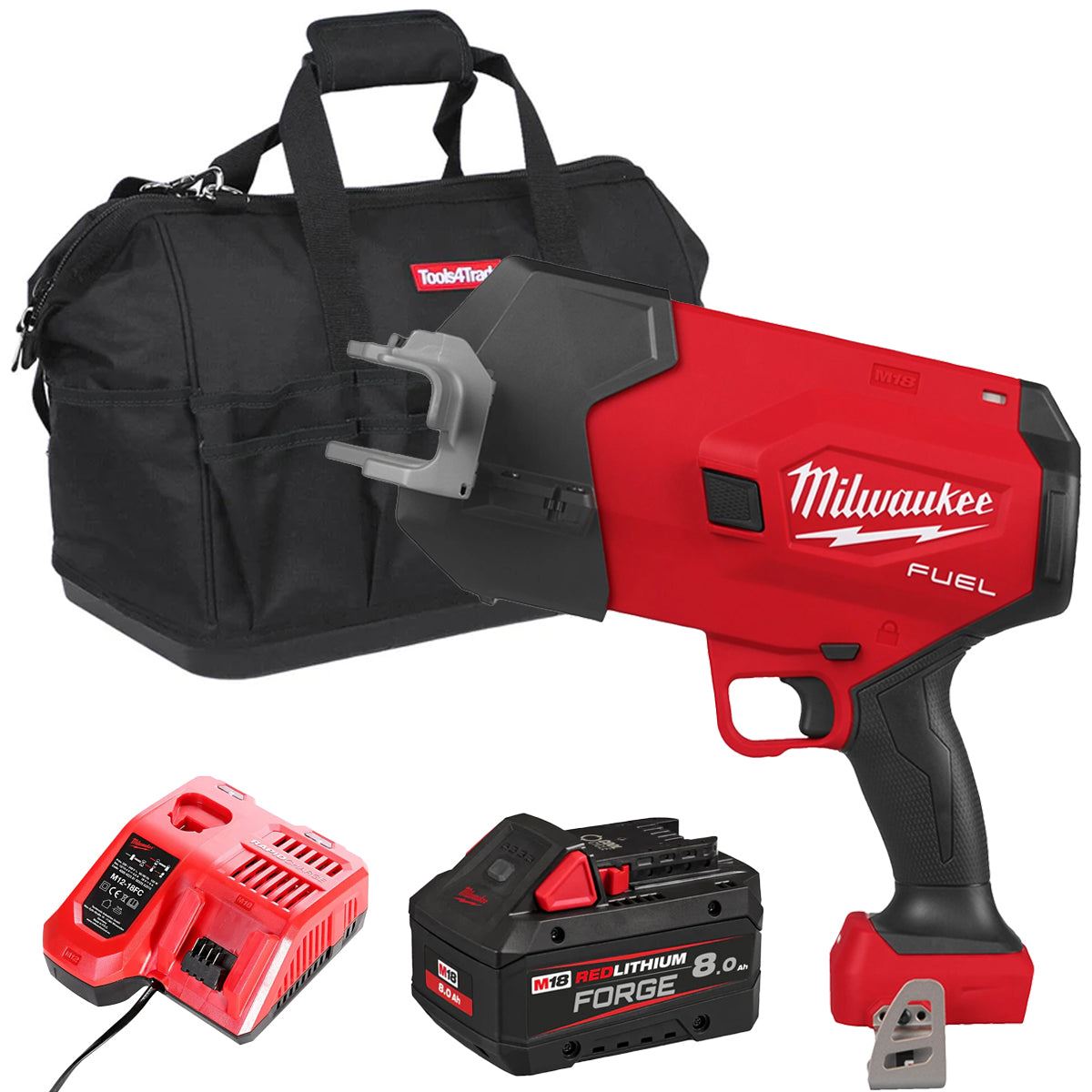 Milwaukee M18FPCS-0 18V M18 FUEL Brushless Steel Pipe Cutter with 1 x 8.0Ah Battery Charger & Bag