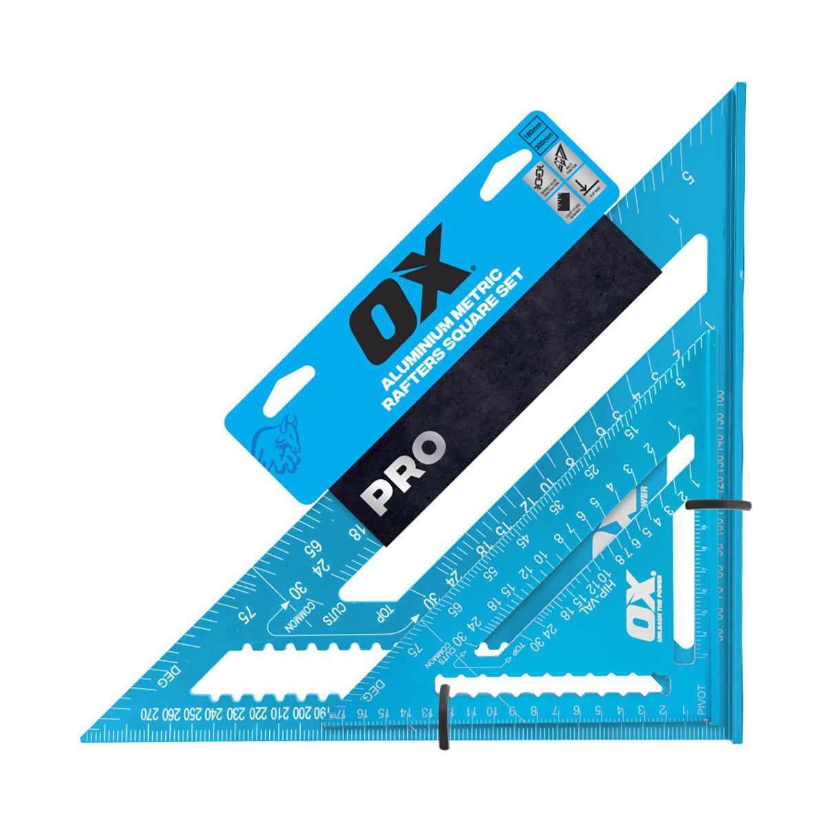 Ox Pro Aluminium Metric Rafters Square 180mm & 300mm Twin Pack OX-P634701