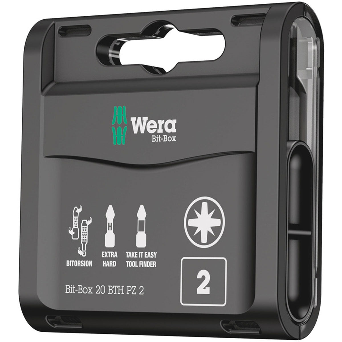 Wera Bit-Box 20 BTH PZ2 25mm BiTorsion Screwdriver Bits 20 Piece 05057762001