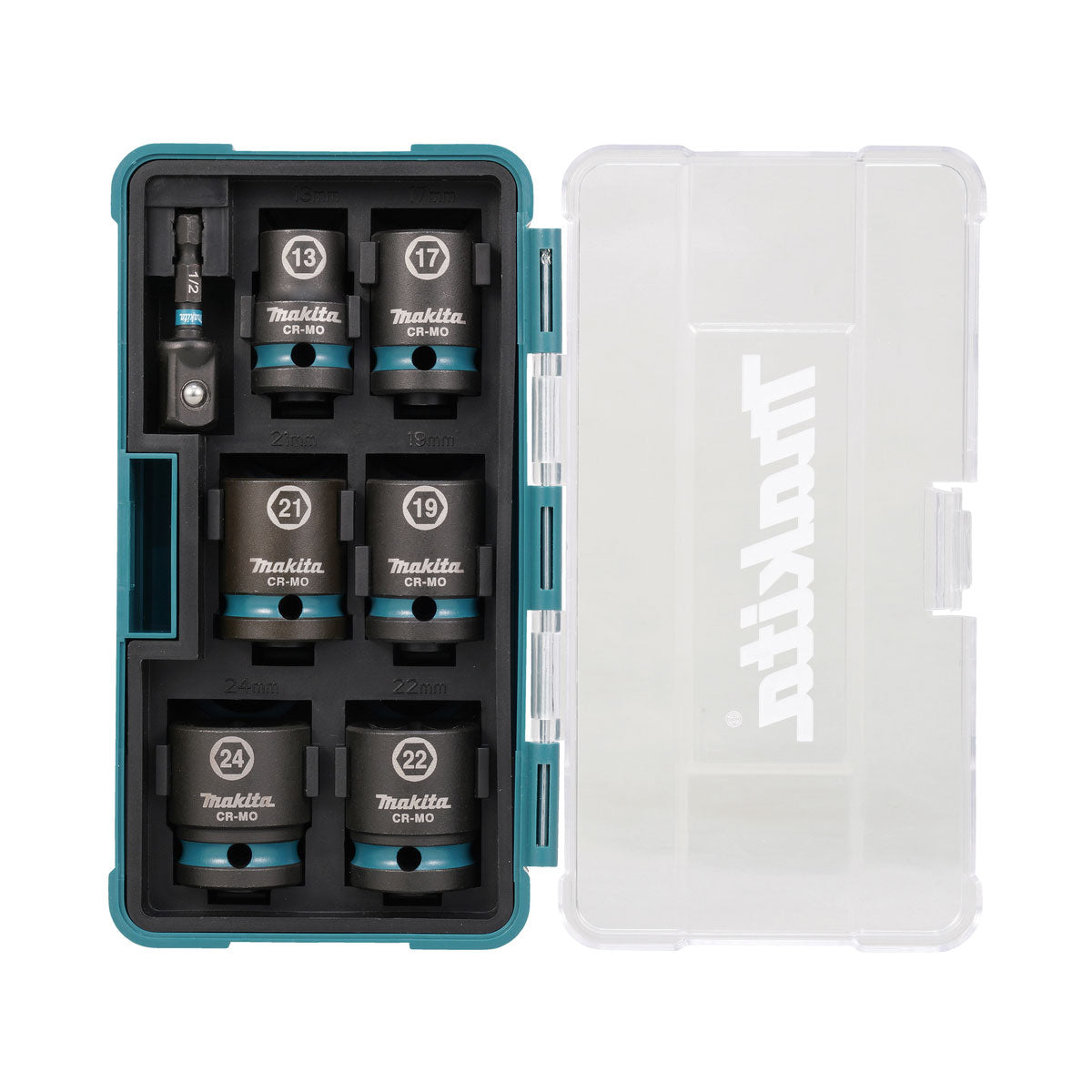 Makita E-16592 1/2" Square Drive Black Impact Socket Set Of 7 Piece