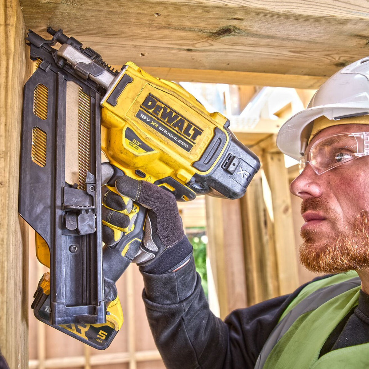 Dewalt DCK246P2T 18V XR Brushless Twin Pack Nailer with 2 x 5.0Ah Batteries Charger & TSTAK Case