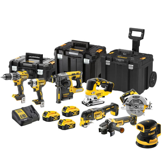 Dewalt DCK755P3T8 18V 8 Piece Brushless Power Tool Kit with 3 x 5.0Ah Battery Charger & Toolbox