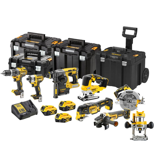 Dewalt DCK755P3T4T3 18V 8 Piece Brushless Power Tool Kit with 3 x 5.0Ah Battery Charger & Toolbox