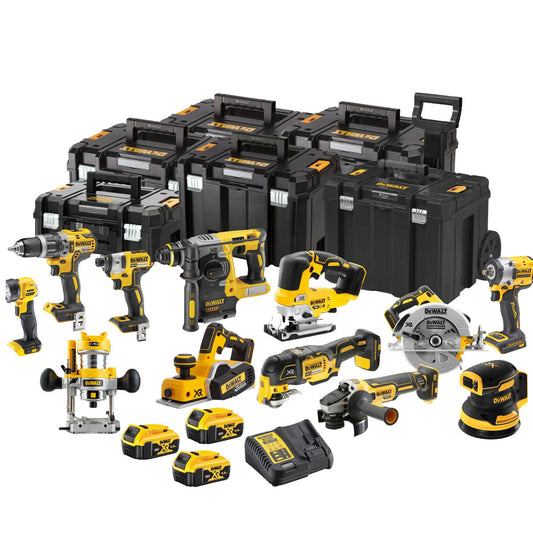 Dewalt DCK755P3T12 18V 12 Piece Brushless Power Tool Kit with 3 x 5.0Ah Battery Charger & Toolbox