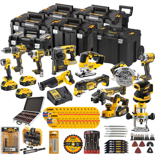 Dewalt DCK755P3T13A 18V 13 Piece Power Tool Kit with 3 x 5.0Ah Battery Charger & Accessories Set